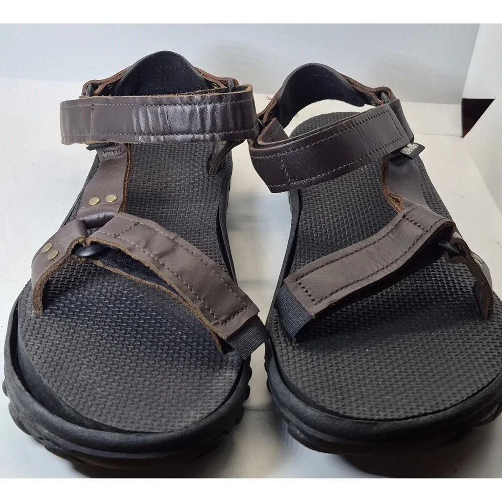 Skechers GoWalk Sandals 10 Brown Adjustable Strap Walking Hiking Comfort Shoes